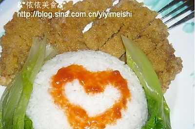 吉列猪扒饭