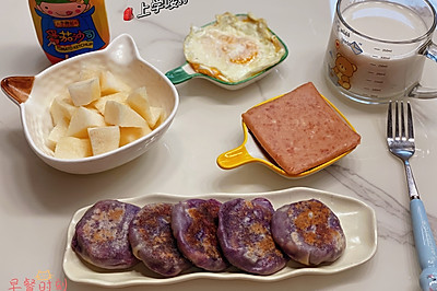 芋泥紫薯芝士饼