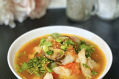 减脂番茄蘑菇龙利鱼汤