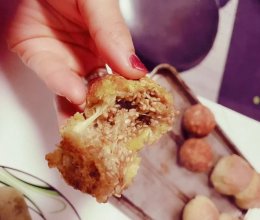 #美食说出“新年好”#甜蜜双芝麻薯的做法