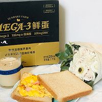 #2022烘焙料理大赛料理组复赛#爆浆芝士蟹柳三明治拿铁咖啡的做法图解5
