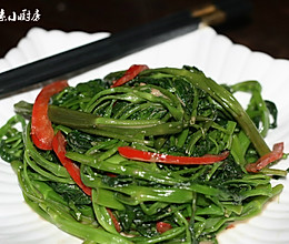 广东家常菜——椒丝腐乳通菜的做法