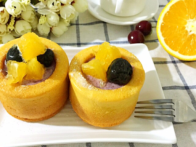 蓝莓慕斯蛋糕杯#熙悦食品低筋粉#的做法图解13