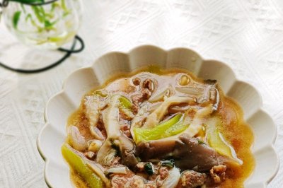 丝瓜菌菇牛肉汤