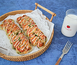 手抓饼火腿卷的做法