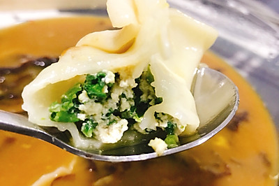 荠菜豆腐肉饺子～