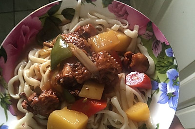 大盘鸡拌面