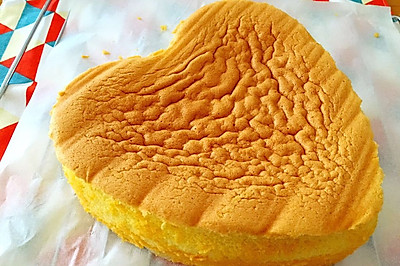 爱心满满哒—八寸心形原味戚风