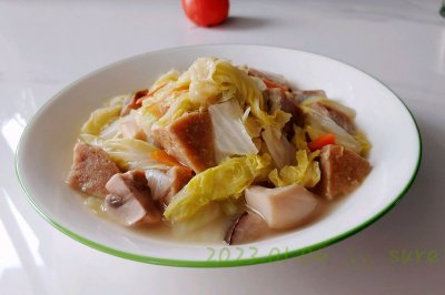 肉丸蘑菇烩白菜