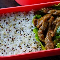 #薄盐健康味#黑椒牛肉午饭便当的做法图解14