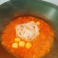 番茄鸡胸肉丸粉丝汤-低脂又营养的做法图解9