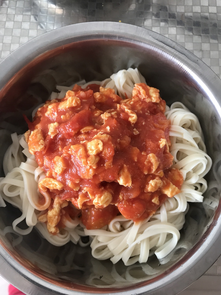 西红柿打卤面的做法