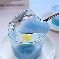 蓝色治愈系甜品 | 奶蓝椰汁布丁，Q弹嫩滑~的做法图解13