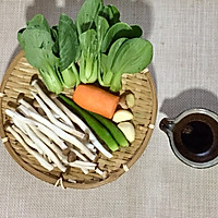 快手的蟹味菇炒小油菜的做法图解1