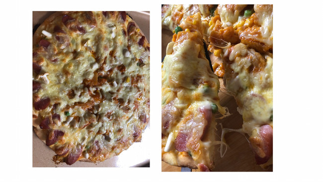 披萨-奥尔良鸡排+香肠的做法