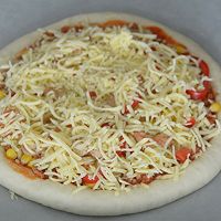 营养美味瀑布拉丝海鲜芝士披萨的做法图解14
