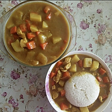 鸡肉土豆咖喱饭