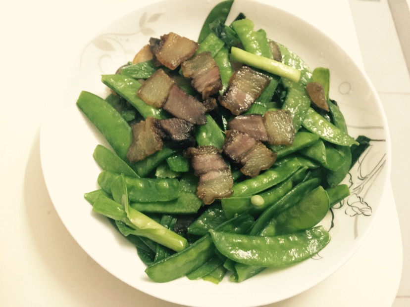 腊肉炒荷兰豆的做法图解8