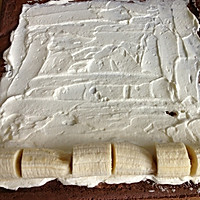 可可香蕉奶油蛋糕卷的做法图解10