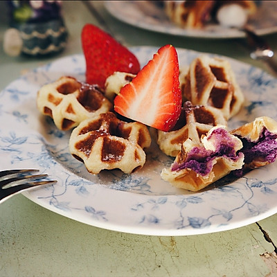 ★紫薯酸奶Mini华夫饼★