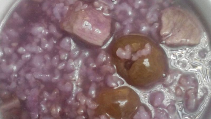 冰糖紫薯桂圆粥
