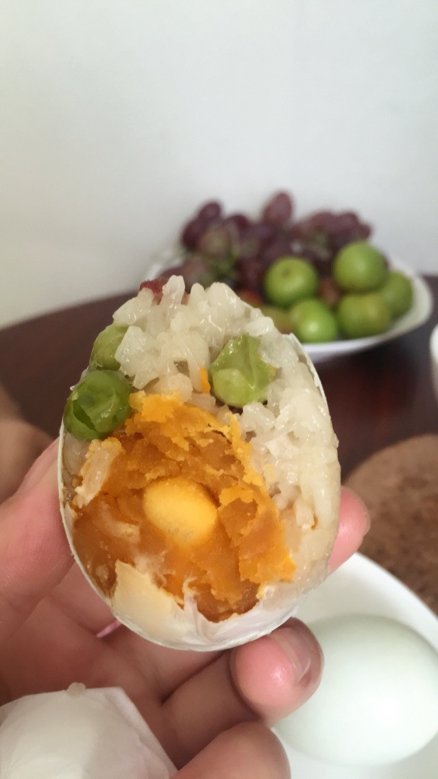 鸭蛋糯米饭的做法
