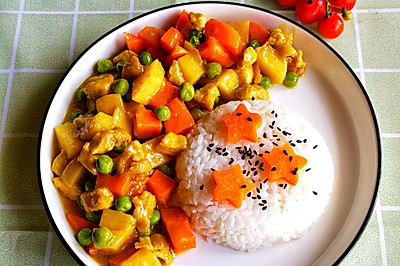 蔬菜烧肉丁