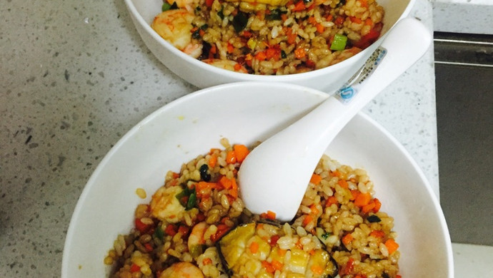 鲍鱼虾仁炒饭