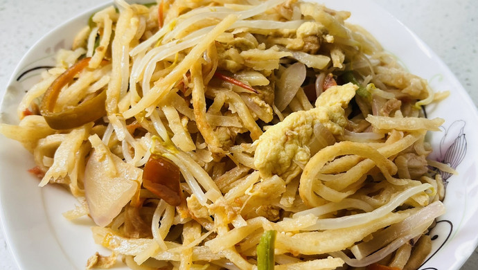 家常炒饼丝（馍丝）