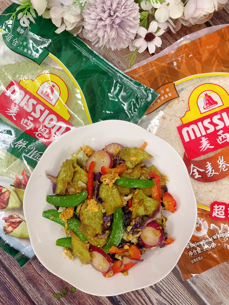 时蔬炒卷饼的做法
