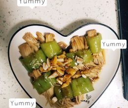 蒜蓉金针蘑尖椒的做法