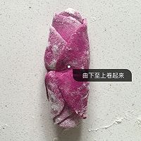 玫瑰花卷～火龙果版的做法图解10