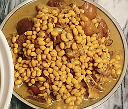 黄豆焖猪蹄的做法