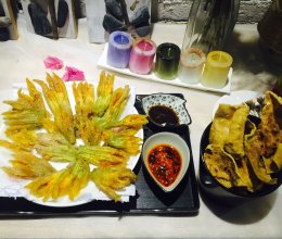 酥炸南瓜花的做法
