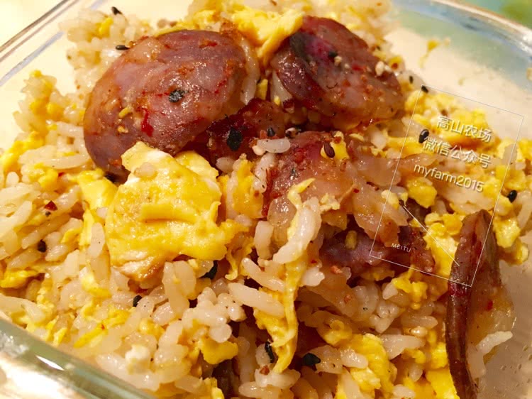 腊肠蛋炒饭的做法图解6