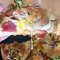#餐桌上的春日限定#牛肉大虾双拼披萨的做法图解12