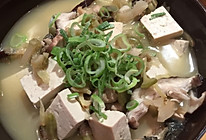 淡菜榨菜豆腐汤的做法