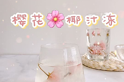春天的气息：樱花椰汁冻