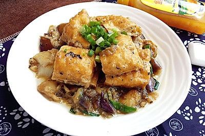 茄子炒香酥豆干