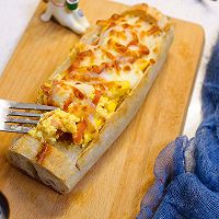 #pick哪种真芝味-瀑布拉丝#美食煎蛋法棍的做法图解6