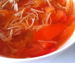 【高纤减肥治便秘】番茄金针菇汤的做法