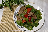 #花10分钟，做一道菜！#苦瓜炒牛肉的做法