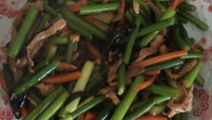 肉丝炒蒜薹