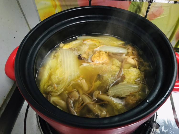 菌菇丸子锅的做法