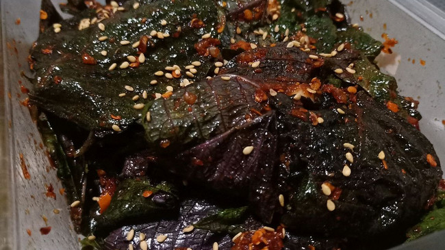 超级爽口的韩式腌苏子叶的做法