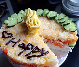 米饭生日蛋糕的做法