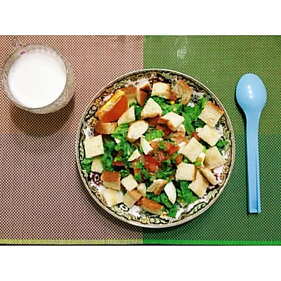 快手早餐 一个人的早餐 也要好好吃 清肠五彩沙拉