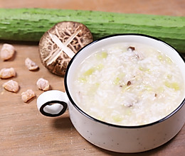 食美粥-蔬菜粥系列|“丝瓜香菇干贝粥”砂锅炖锅做法易学易做的做法