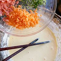 火腿  蔬菜饼的做法图解6