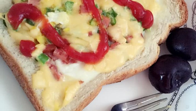 不用烤箱的吐司披萨